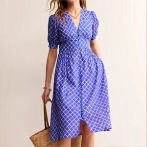 NEW NWT Boden Midi Checked Summer Dress